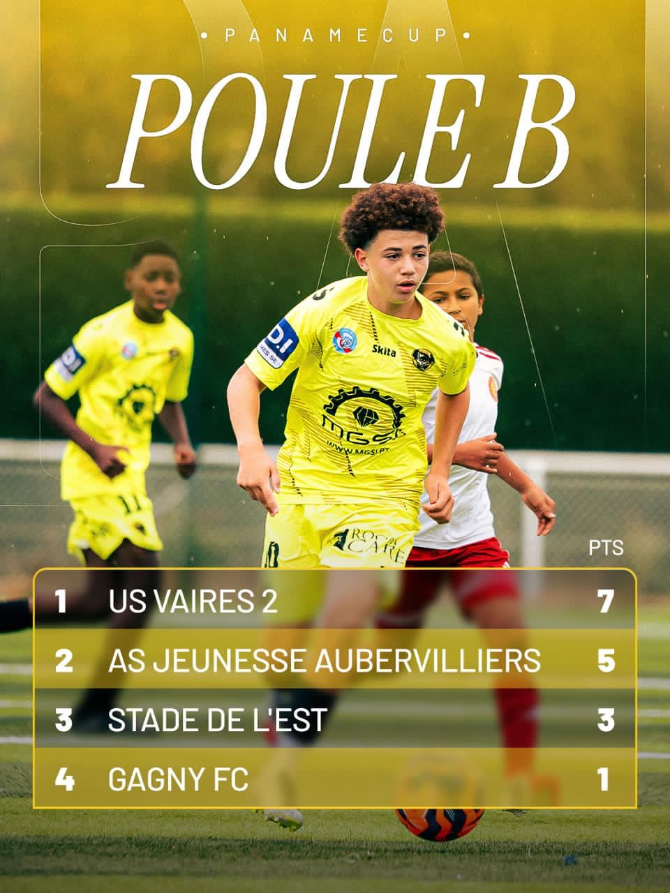 Classement officiel de la poule B
